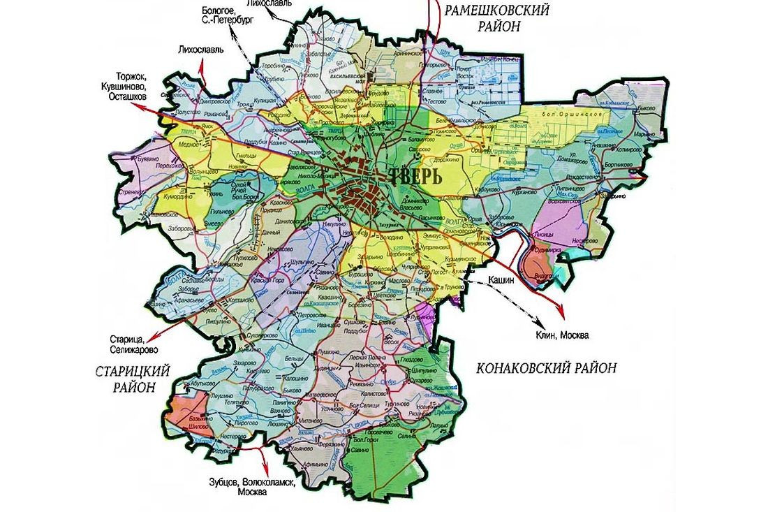 Спутниковая карта калининского района тверской области