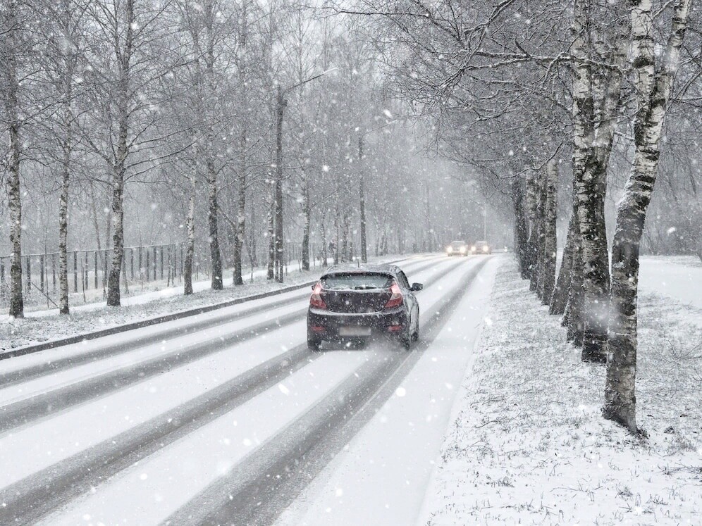 машина, автомобиль, снег