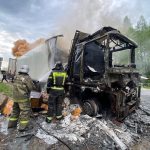 пожар в грузовике