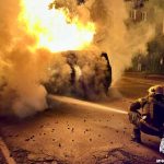 Машина выгорела полностью
