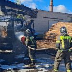 возгорание грузового автомобиля